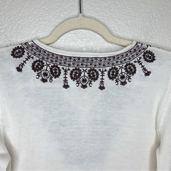 Cynthia Rowley Women’s Size Large Embroidered Long Sleeves Top - Picture 9 of 13